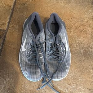 Nike Gray Mesh Running Shoes